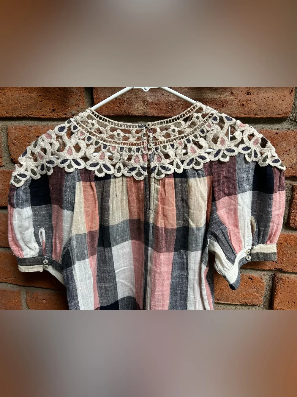 Anthropologie lightweight plaid